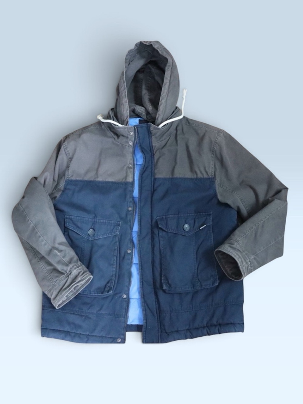 Men's Two-Tone Quiksilver Detachable Hood Jacket